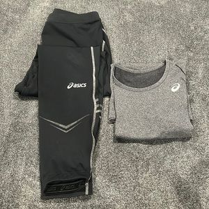 Men’s ASICS Running Pants and Shirt Size M
